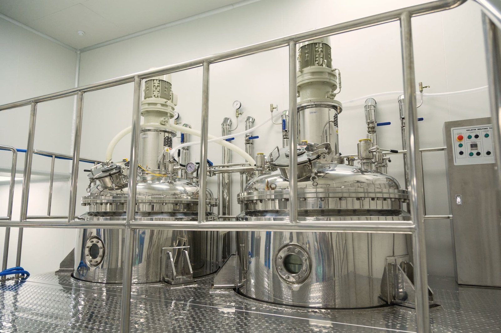 Stainless steel pressure vessels and a control panel